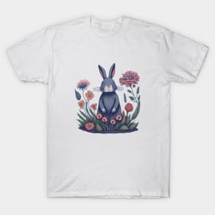 Rabbit and flowers T-Shirt